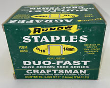 Arrow Staples Duo-Fast Wide Crown 5,000 Count 9/16” 14mm Wide Crown Heavy Duty picture