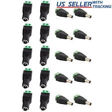 10 Pairs 20pcs Male & Female 5.5mm x 2.1mm DC Power Connector Jack Plug 12V 24V picture