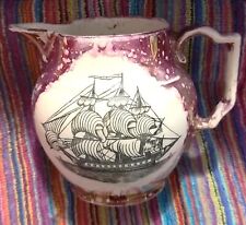 Gray's Pottery Vintage Cream Pitcher Copper Purple Lustre Stoke-On-Trent-England picture
