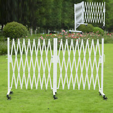 Metal Expandable Barricade,18ft, Accordion Fence Gate, Retractable Driveway Gate picture
