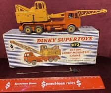 VINTAGE 1950s DINKY SUPERTOYS 972 20 TON COLES LORRY MOUNTED CRANE DIECAST BOXED picture
