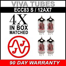 New In Box Gain Matched Quad 4 JJ Electronics Tesla 12AX7 ECC83-S Vacuum Tubes picture