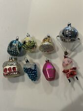 Mixed Vintage Antique Blown Glass Christmas Tree Ornaments picture