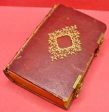 Paroissien Romain French & Latin Chatillon Sur Seine Gold Edge Pages Red Leather picture
