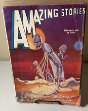 Vintage Amazing Stories 1937 February.     Pulp picture