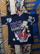 90s Vintage Betty Boop “Treat me like your Goddess” All over Print Rare T shirt picture