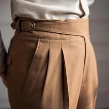 Men High Waist Gurkha British Style Naples Pants Straight Casual Retro Trousers picture