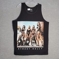Shaka Wear Men T-Shirt Large Black Tank Street Bully Models Graphic Pullover picture