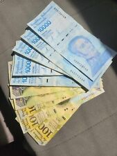 10x  10000  , 100000  VENEZUELA   bolivares Paper money picture