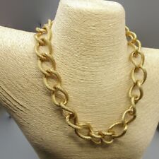 Vintage Monet Gold Textured Necklace, Heavy Chunky Large Link picture