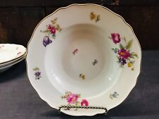 Antique Vintage German Floral Franconia Krautheim Soup Pasta Bowls Bowl Set 4  picture