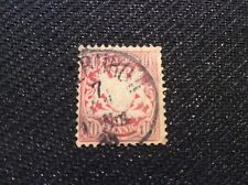 Stamp:jUsed German State/Bavaria (Bayern) 1880’s Embossed 10pf Carmine Stamp rar picture