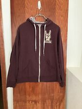 Surly Brewing Company Woman’s Large/XL Lightweight Hoodie Full Zip Maroon  picture