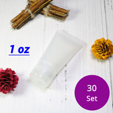 30 Empty 1oz Frosted PE Tubes Squeeze Cosmetic Cream Lotion Travel Bottles B2 picture