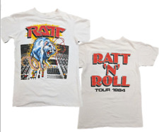 Vintage Ratt T-shirt Retro Music Tour 1984 Graphic Tee White Gift Fans Men Women picture