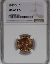 1940 S Lincoln Wheat Cent MS 66 RD NGC picture