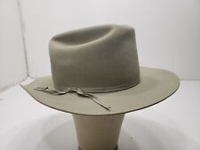 Dobbs West Mens Hat Cowboy Western Felt Silver Belly Grey Size 7 1/8 Vintage picture