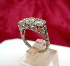 Victorian Vintage Style 2.45Ct Lab Created Diamonds Engagement 925 Silver Ring picture