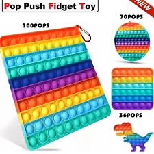 Popit Fidget Toy Push Bubble Sensory Stress Relief Kids Family Square Game Gift picture
