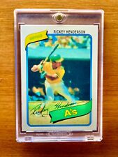 Rickey Henderson RARE ROOKIE REPRINT TOPPS INVESTMENT CARD SSP OAKLAND HOF MINT picture