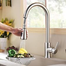 Kitchen Sink Commercial Faucet Pull Out Sprayer Mixer Tap Brushed Nickel picture