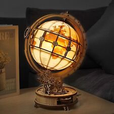 Rokr DIY LED Luminous Globe 3D Wooden Puzzle Model Kit picture