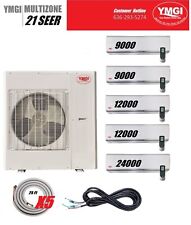 YMGI 66000 Btu 5 Zone Ductless Mini Split Air Conditioner Heat pump AC Heat PO99 picture
