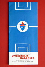 YUGOSLAVIA HUNGARY 1959 ORIGINAL ULTRA RARE FOOTBALL SOCCER PROGRAM picture