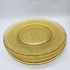Macbeth Evans Stippled Rose Band S Pattern 6 Yellow Bread Salad Plates... picture