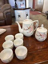 10 PC Chinese Peach Blossom Tea Set Fine Tea Pot Tea Cups Traditional Jingdezhen picture