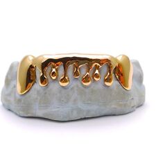 Solid 10K,14K Yellow Gold Drip Dripping Style Custom Fit Handmade Grill Grillz picture