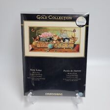 Dimensions Gold Collection KITTY LITTER  Counted Cross Stitch Kit 35184 18x9 Cat picture