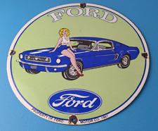 Vintage Ford Sign - Mustang Sign - Ford Automobile Service Station Gas Pump Sign picture