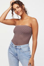 NEW Free People Intimately Seamless Honey Textured Tube Top in Mink $47|FF-048 picture