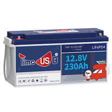 NEW Timeusb 12V 230Ah LiFePO4 Lithium Battery Built-in 150A BMS Max. 1920W Power picture
