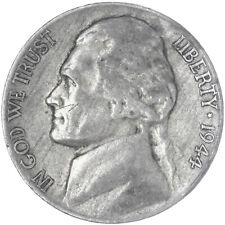 1944 P Jefferson 35% Silver War Nickel Very Fine VF See Pics D317 picture