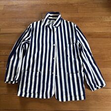Vintage 1960’s Abercrombie And Fitch Robe Sweater Jacket Green White Tag Striped picture