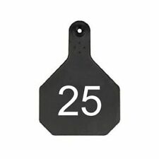 Y-Tex Large 4 Star Cattle Ear Tag Black Numbered 1-25 picture