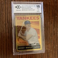 2012 Topps Factory Set Gold Chrome Refractor MICKEY MANTLE 1964 BCCG 10 MINT picture