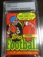 1990 Topps Football Wax Pack Certified Graded Authentic Unopened Encapsulated picture