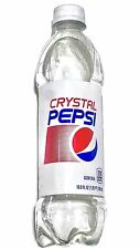 RARE Full Crystal Pepsi Clear Cola 17oz Bottle Limited Edition 2017 Alt Image picture