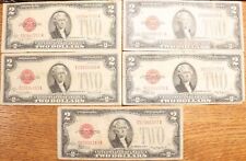 ✯1928 $2 Red Seal Bill Jefferson Dollars ☆Rare Certificate Two Old Note Money✯ picture