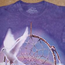 The Mountain Men's Dream Catcher T-Shirt Purple Tye Dye Medium picture