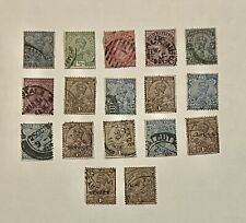 1930’s India Postage Revenue King George 1 Anna Stamps Lot Of 17 SJXX-439 picture