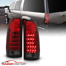 For 1988-1999 Chevy/GMC C10 C/K Silverado Tahoe Sierra Red Smoke LED Tail Lights picture