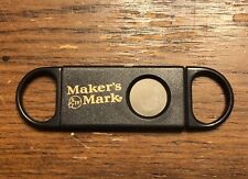 1990s Makers Mark Bourbon Black Cigar cutter Stainless Steel Blade picture