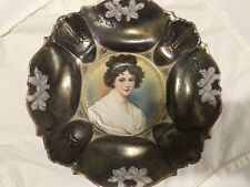 RARE  Antique RS Prussia LeBrun Portrait Bowl Lily picture