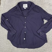 Frank & Eileen Shirt Womens XL Blue Striped Long Sleeve Button Up “Eileen” Thin picture