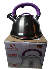 Stainless Steel, Whistling Kettle, Violet Handles picture