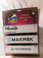 M.T.H. Electric Trains 40' O-Scale Container Set Rio Grande, Maersk and Hyundai picture
